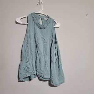 Umgee‎ Sky Blue Ruffled Blouse Large